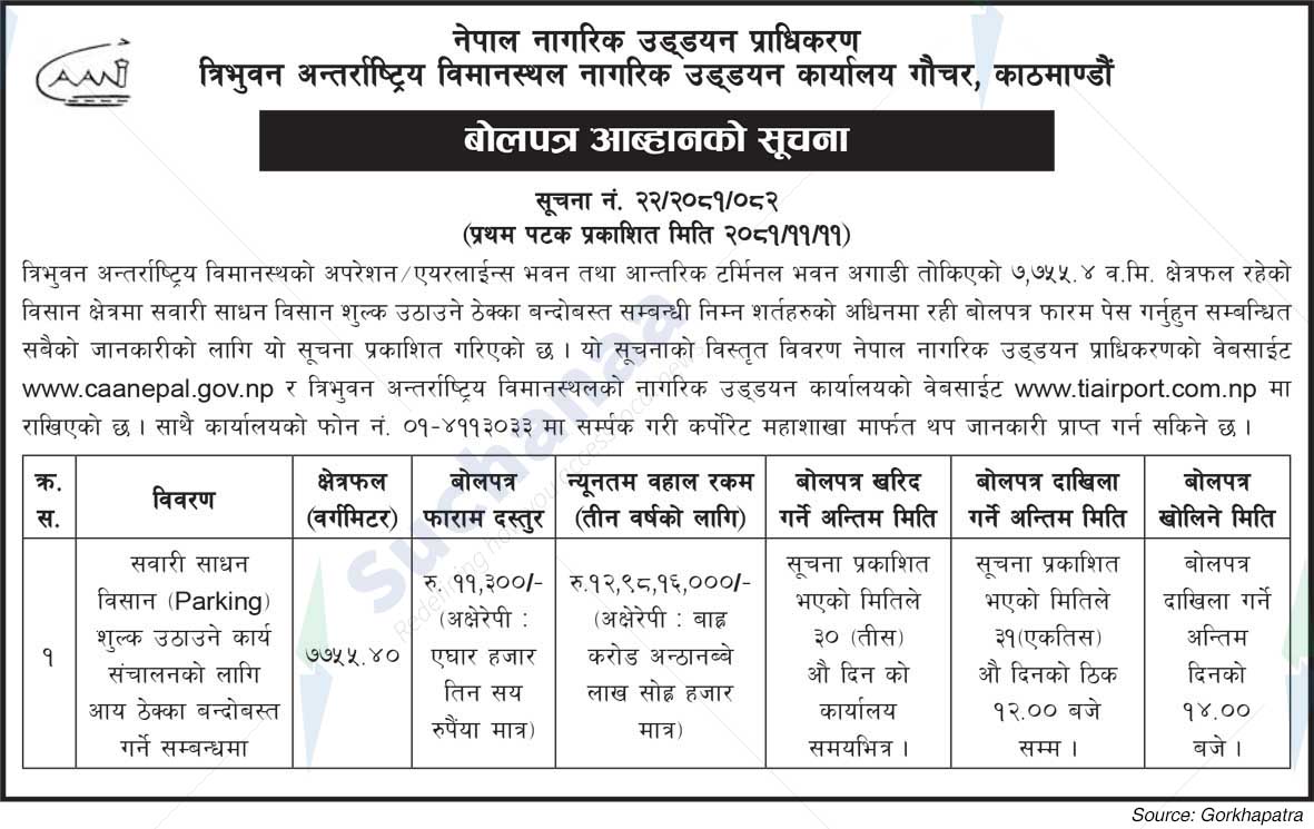 Tribhuwan Antarrastriya Bimansthal Nagarik Uddan Karyalaya