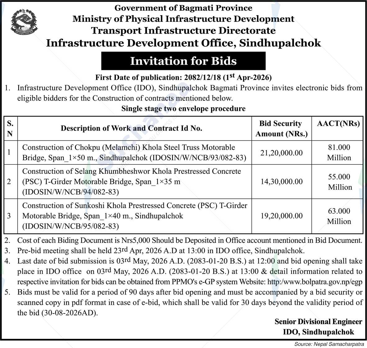 Infrastructure Development Office, Sindhupalchok