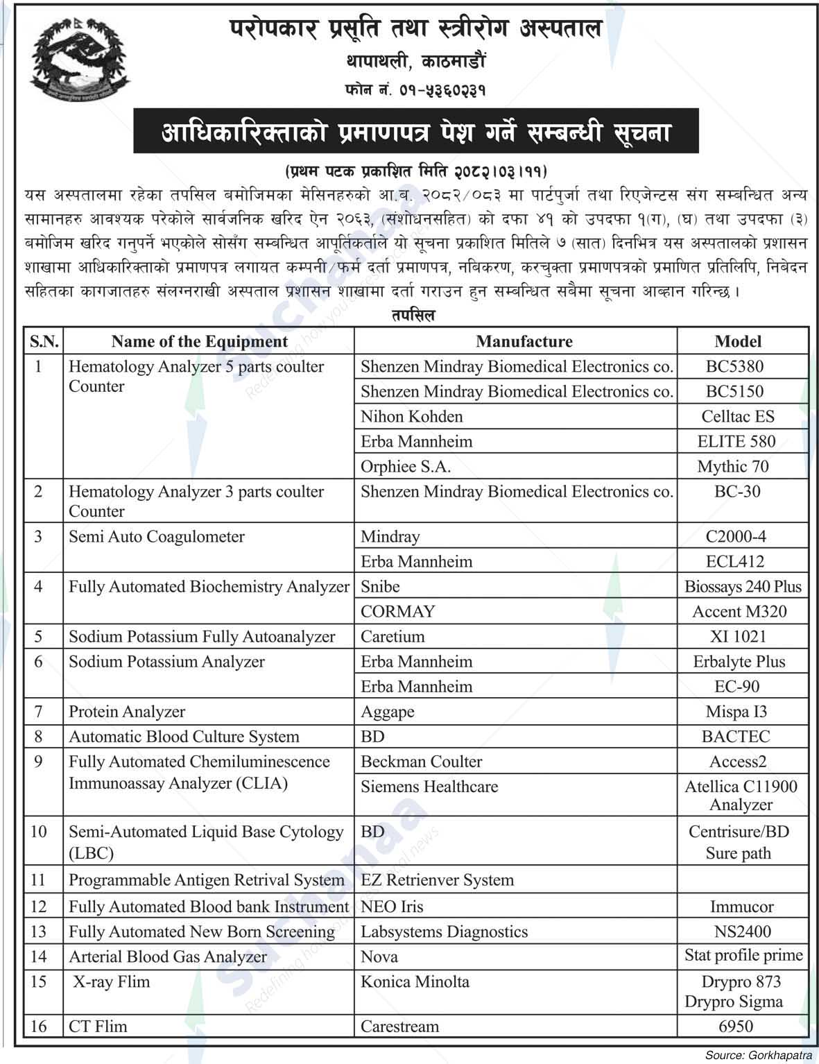 Paropakar Maternity and Women's Hospital