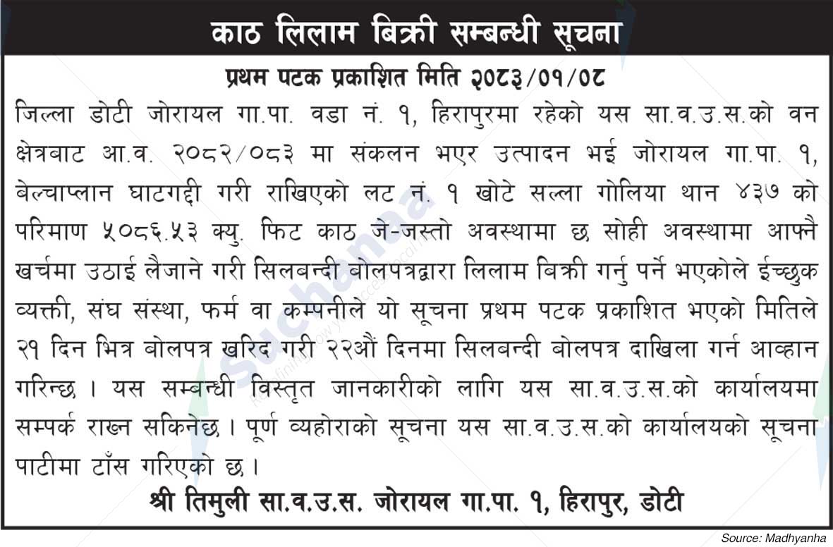 Shree Timuli Saa.Wa.Wo.Sa.