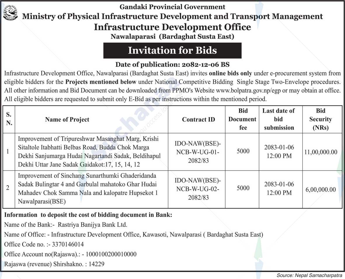 Infrastructure Development Office, Nawalaparasi