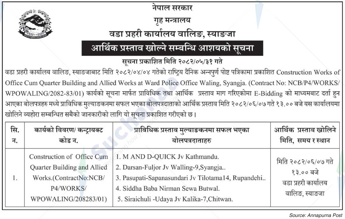 Ward Police Office Waling, Syangja