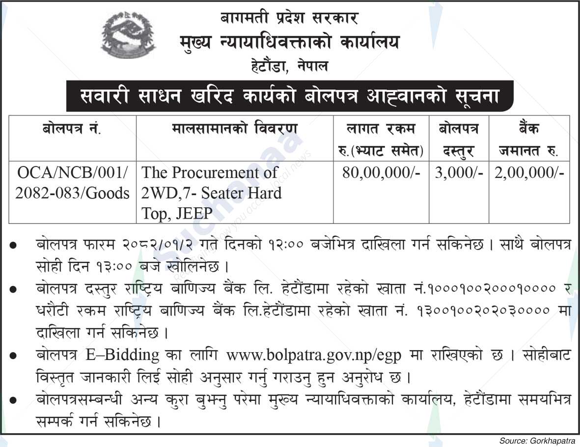 Office Of Chief Attorney, Bagamati Province