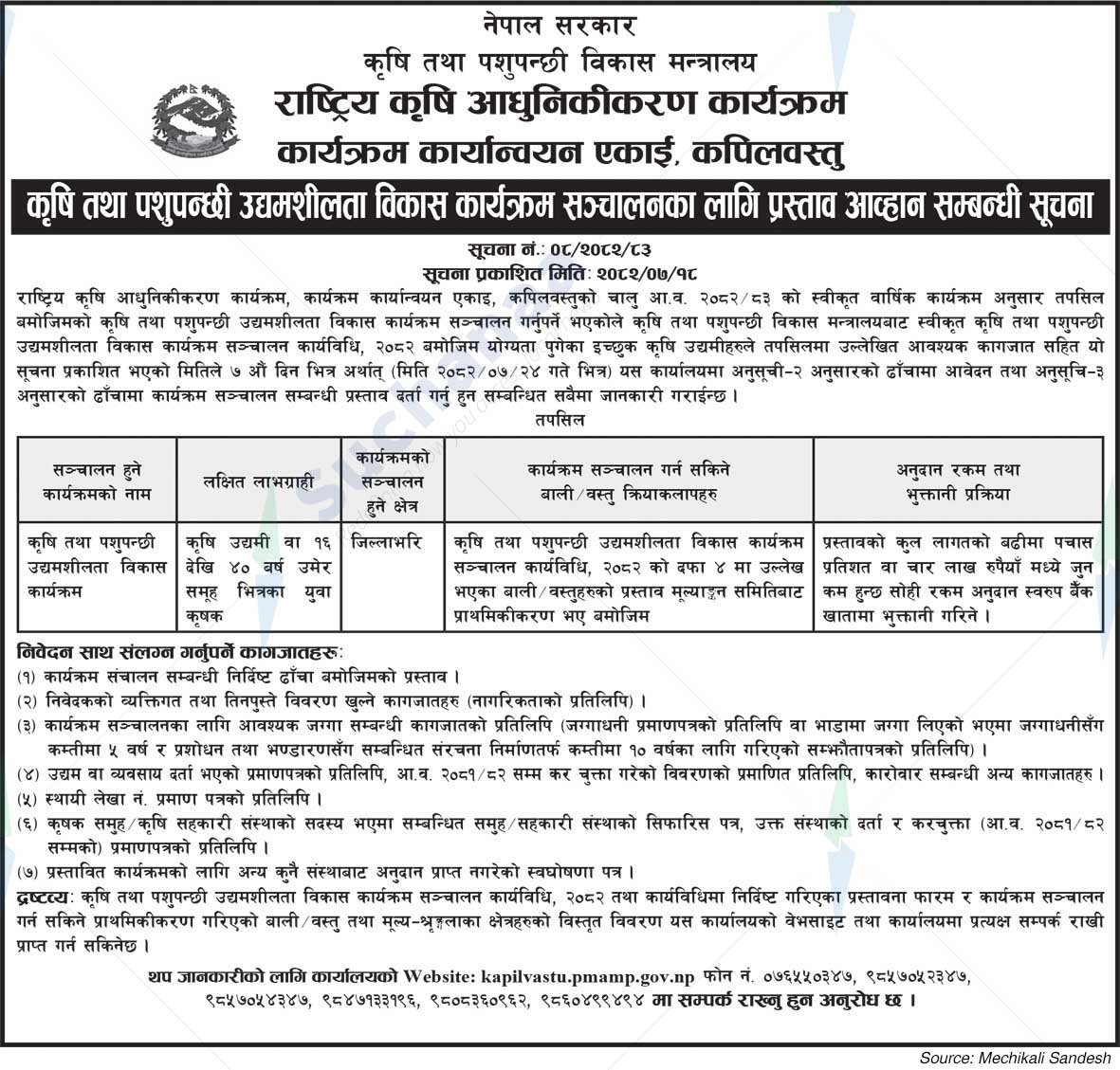 Program Implementation Unit, Kapilvastu