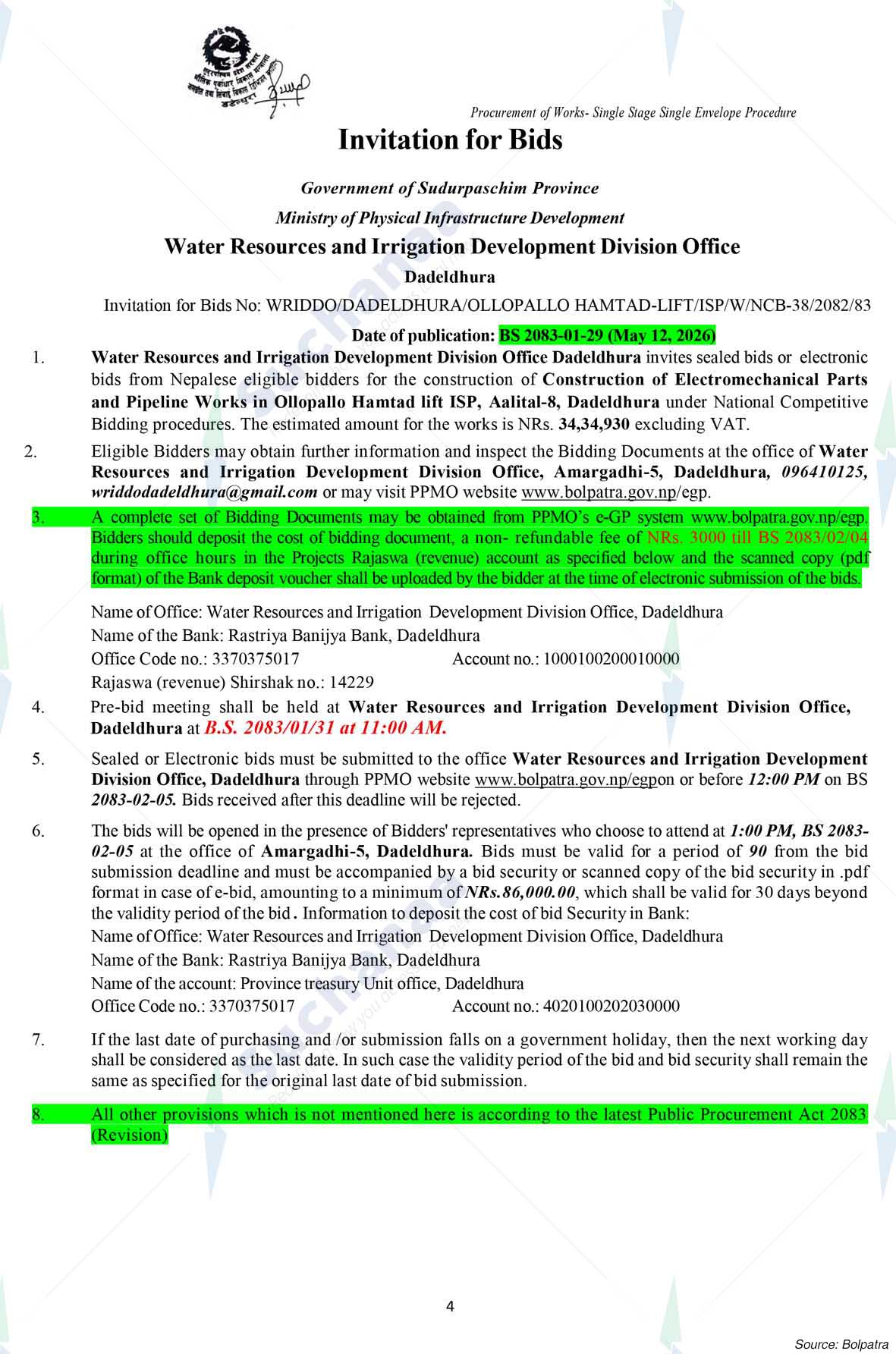 Water Resources and Irrigation Development Division Office, Dadeldhura