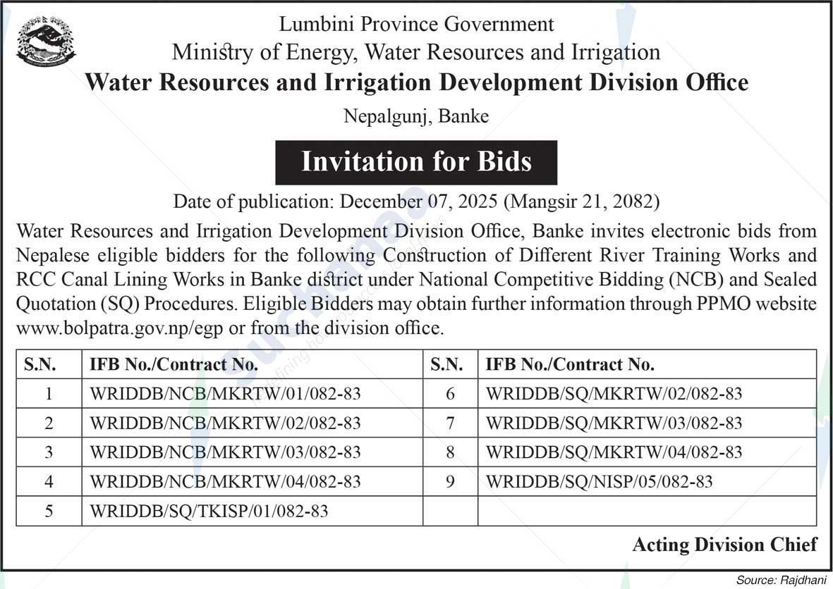 Water Resources and Irrigation Development Division Office, Nepalgunj, Banke
