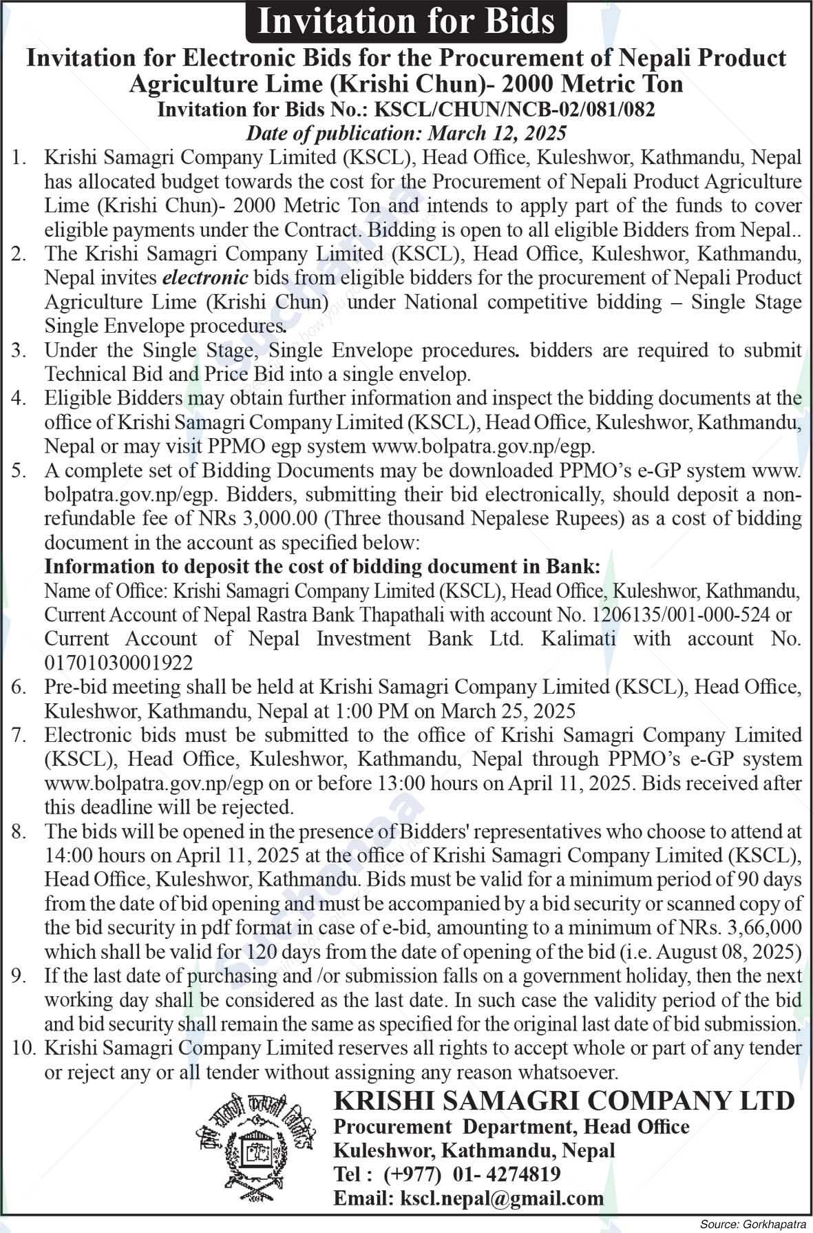 Krishi Samagri Company Limited