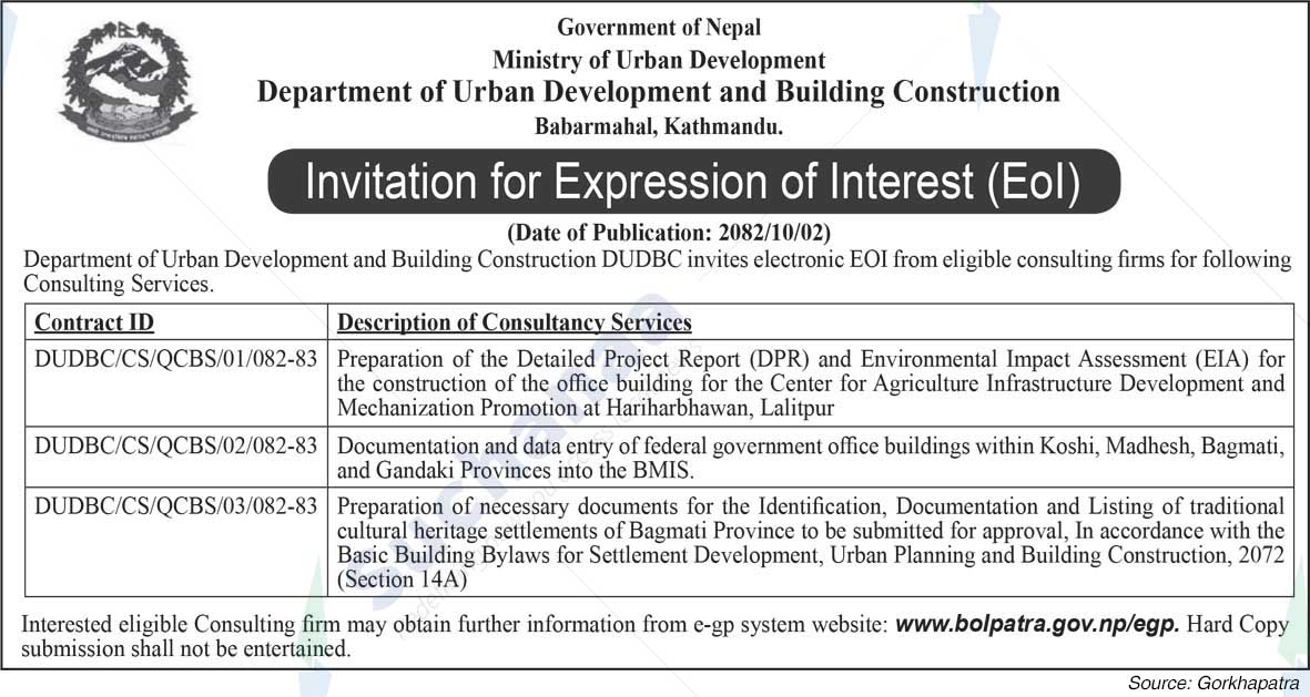Department of Urban Development and Building Construction, Babarmahal, Kathmandu