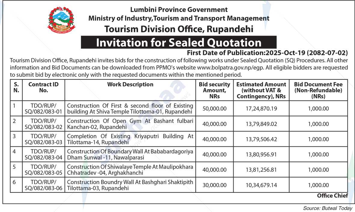 Tourism Division Office, Rupandehi