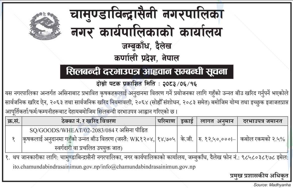 Chamunda Bindrasaini Municipality