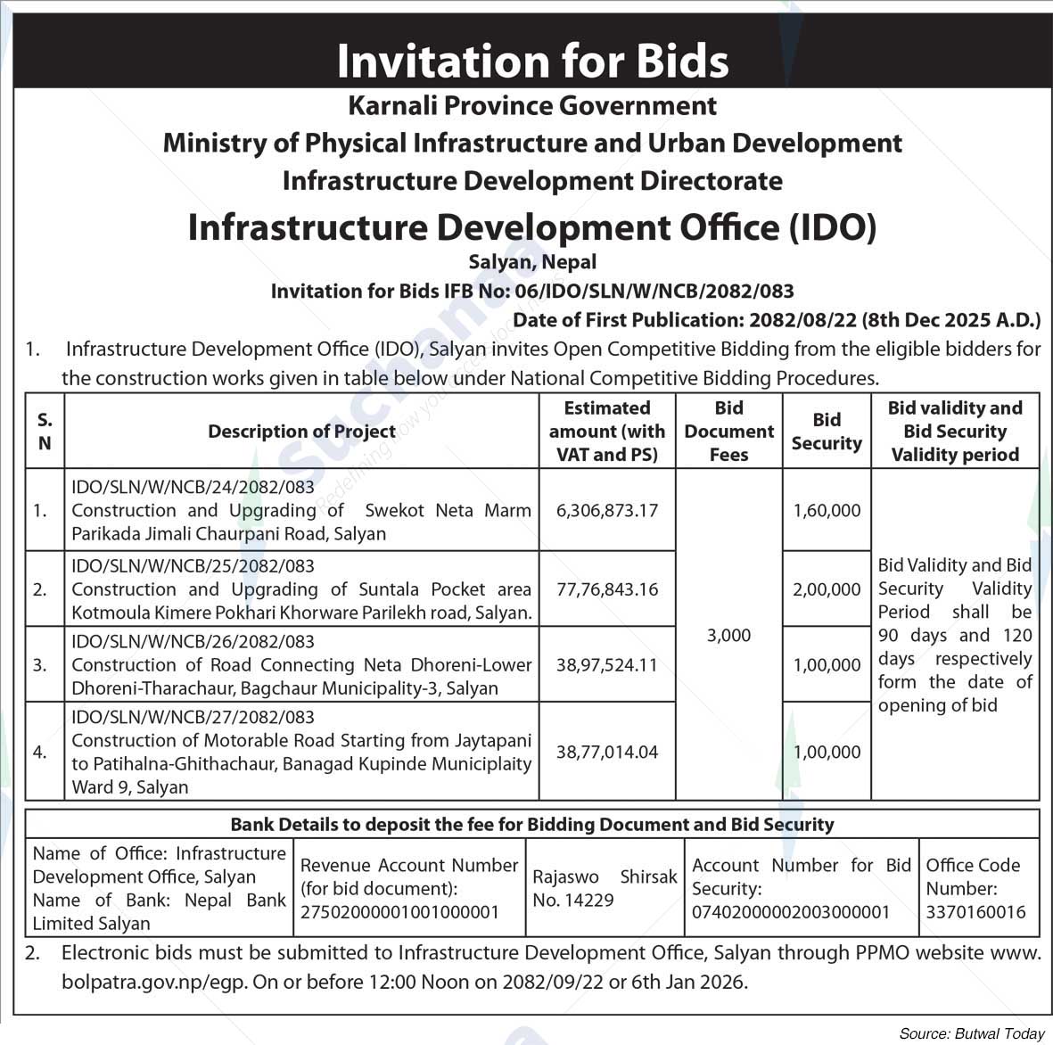 Infrastructure Development Office (IDO), Salyan