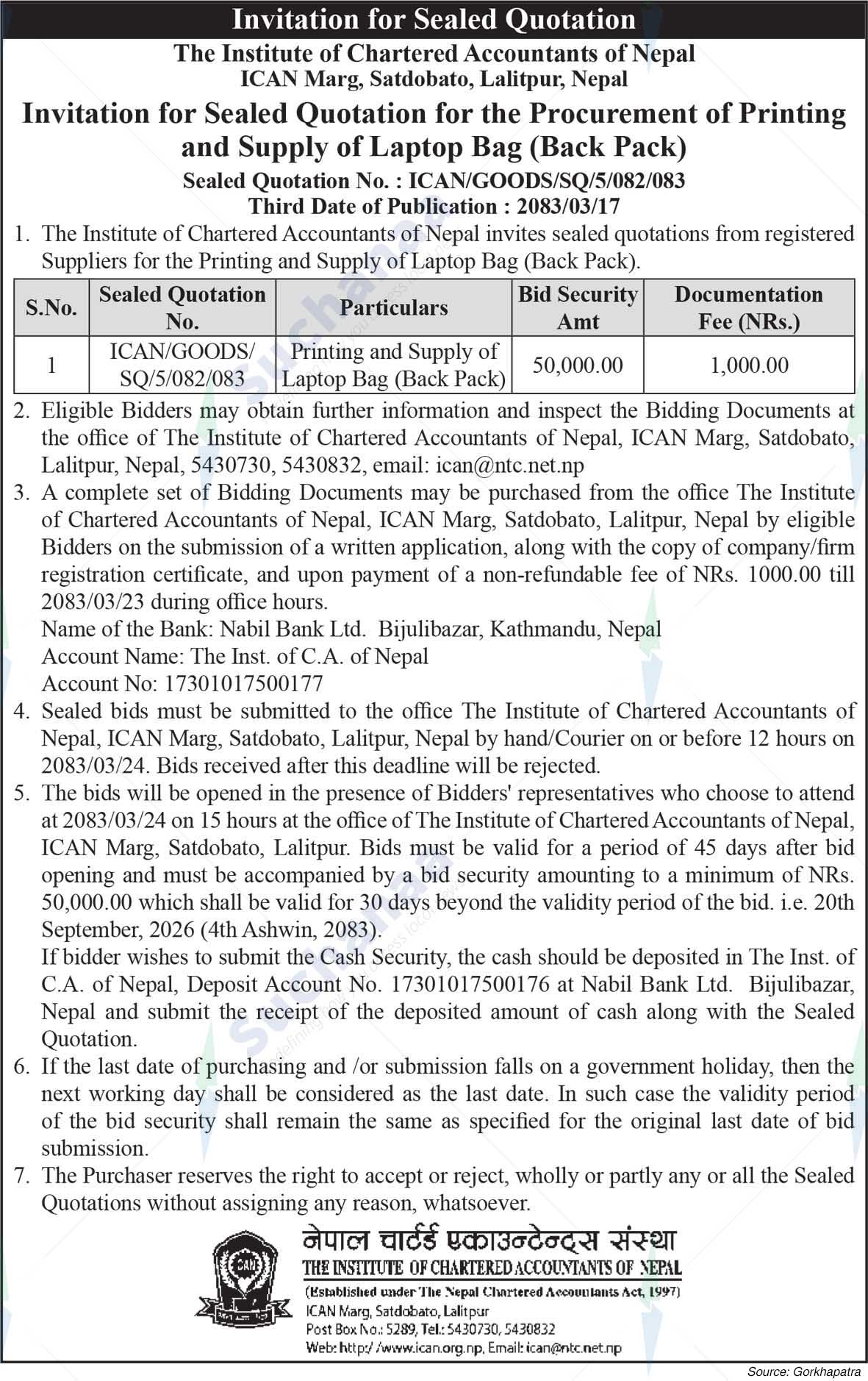 The Institute of Chartered Accountants of Nepal