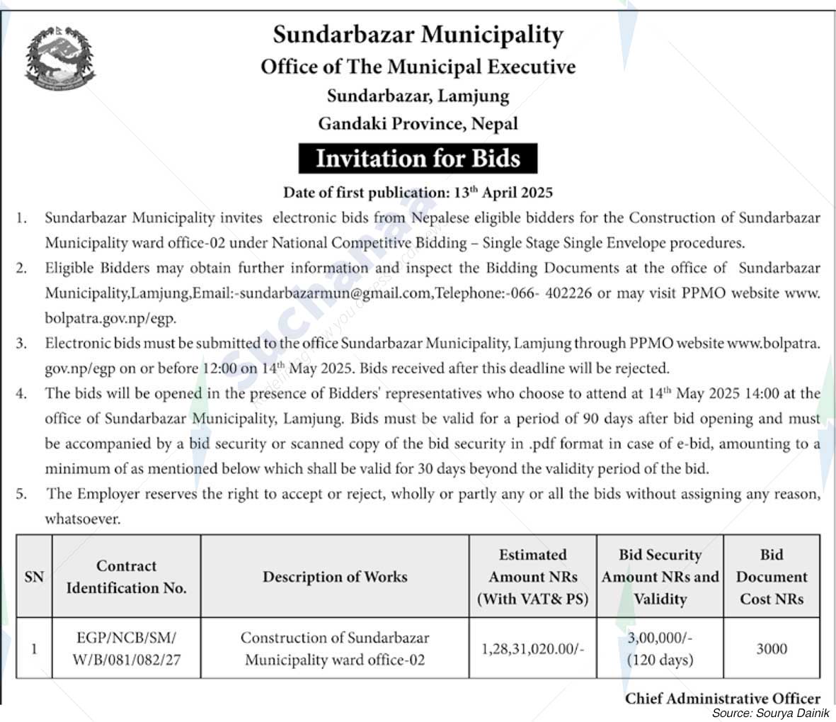 Sundarbazar Municipality