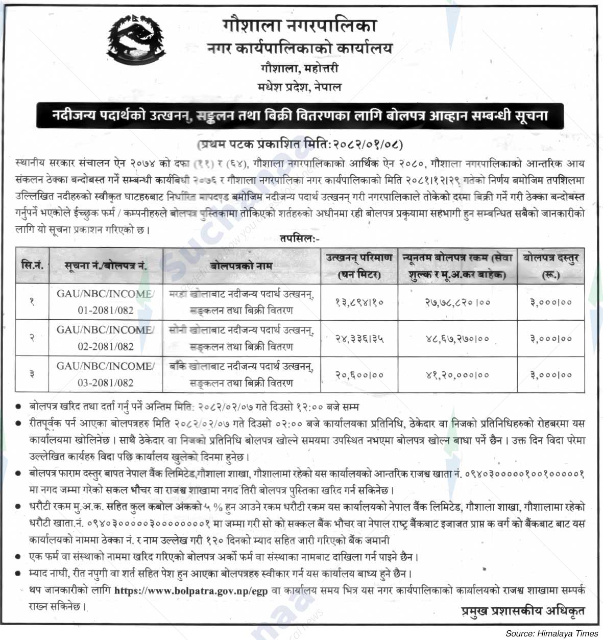 Gaushala Municipality