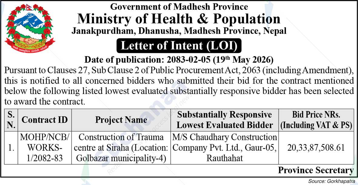 Ministry of Health and Population, Janakpurdham