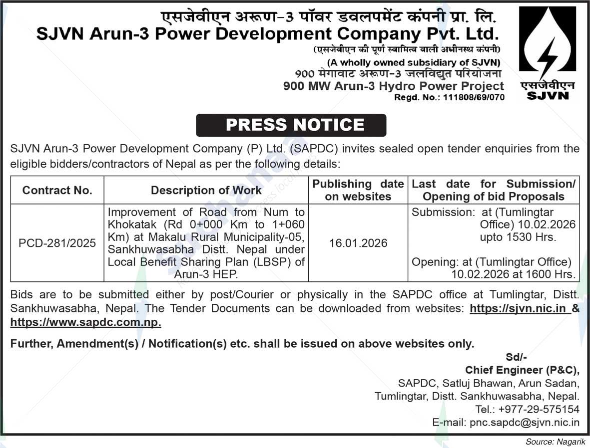 SJVN Arun-3 Power Development Company Pvt. Ltd.