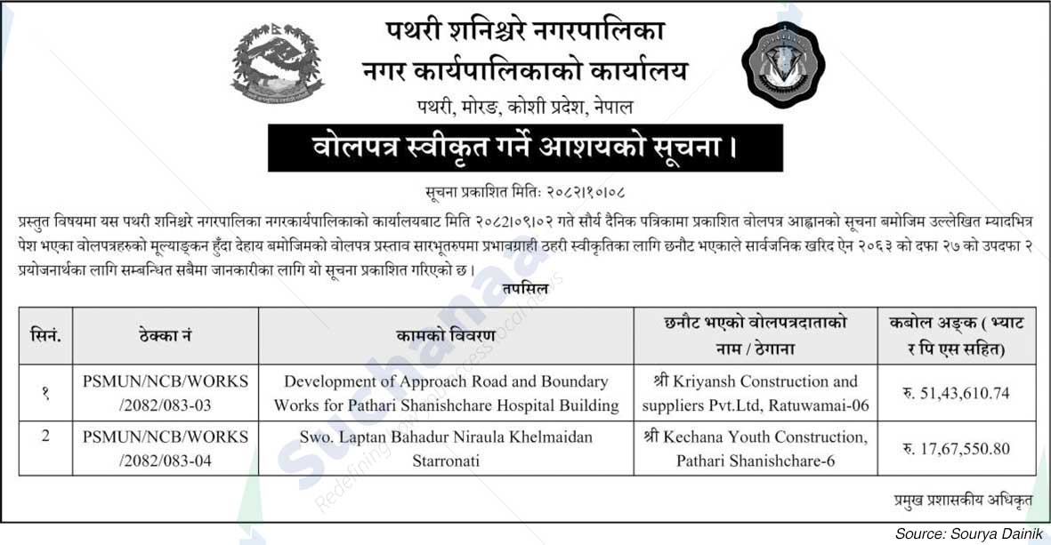 Pathari Shanischare Municipality
