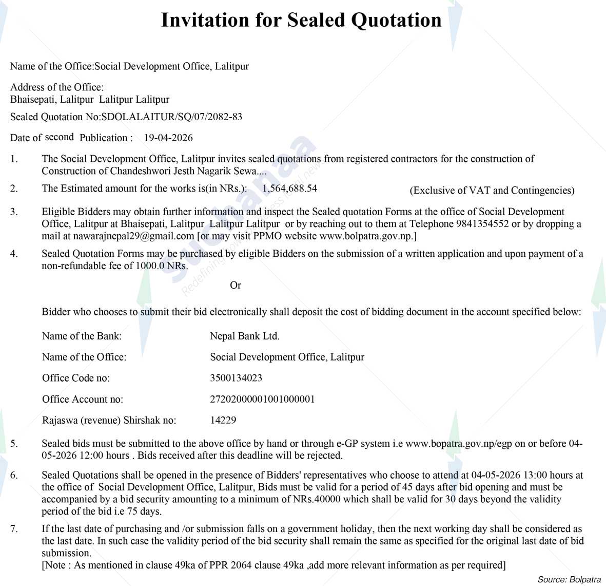 Social Development Office, Lalitpur