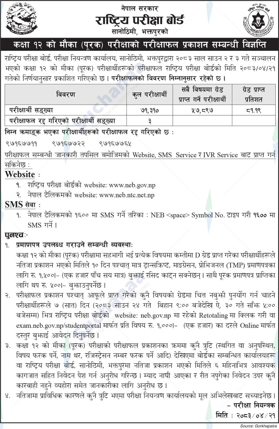 National Examination Board