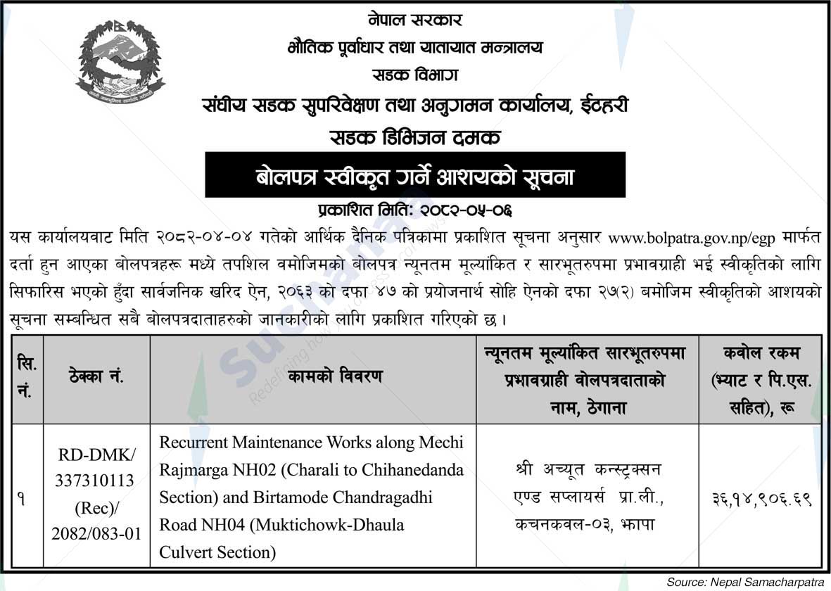 Road Division Damak