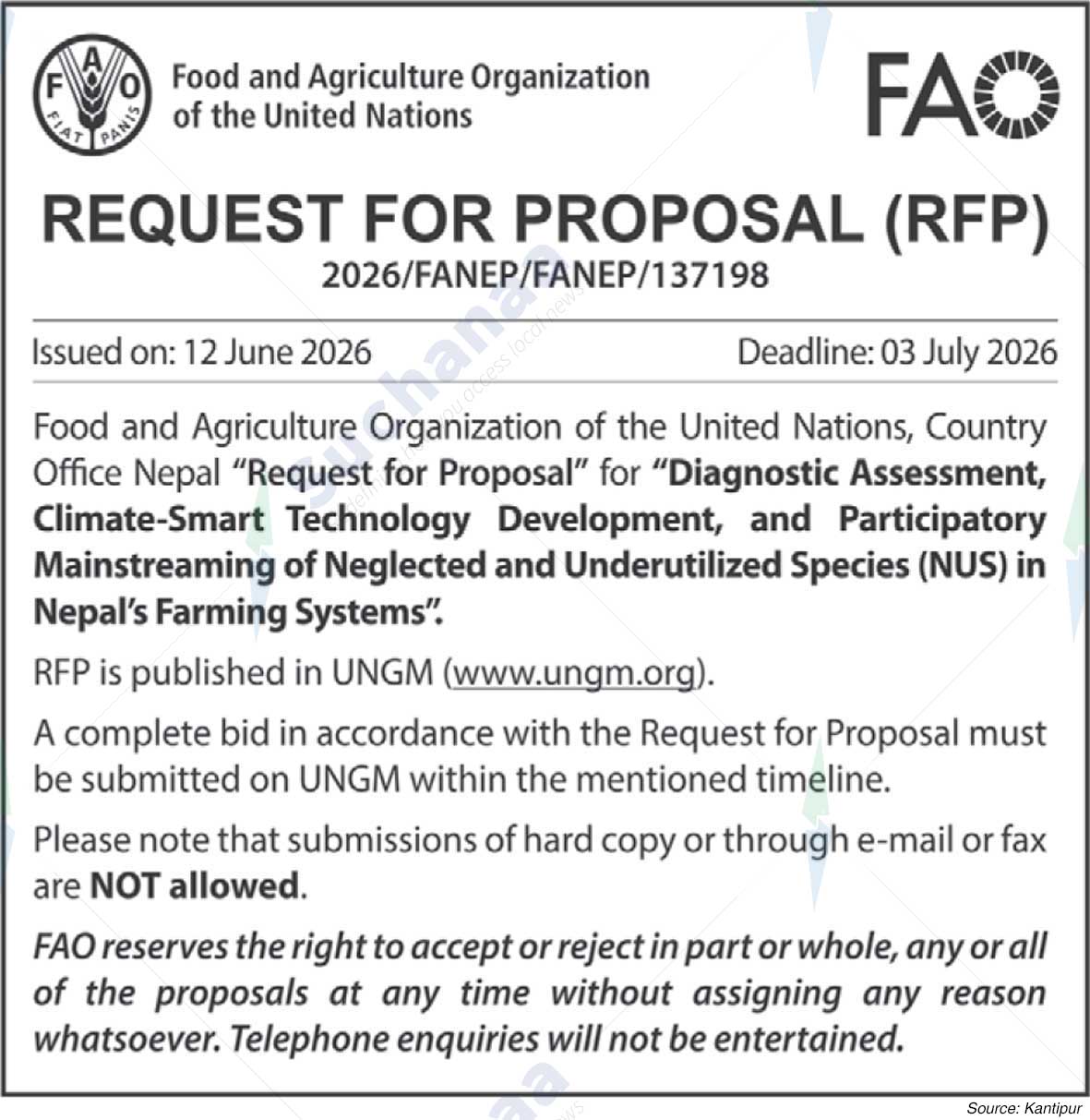 Food and Agriculture Organization of the United Nations (FAO)
