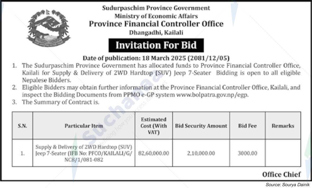 Province Financial Controller Office
