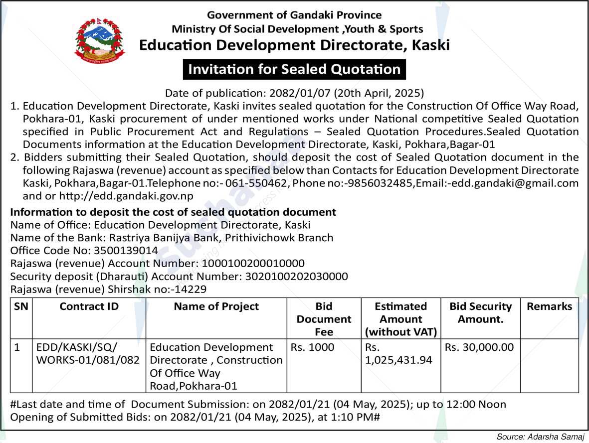 Education Development Directorate, Kaski