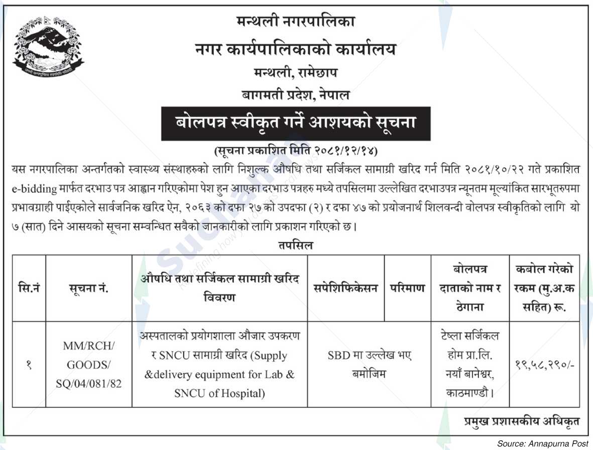 Manthali Municipality