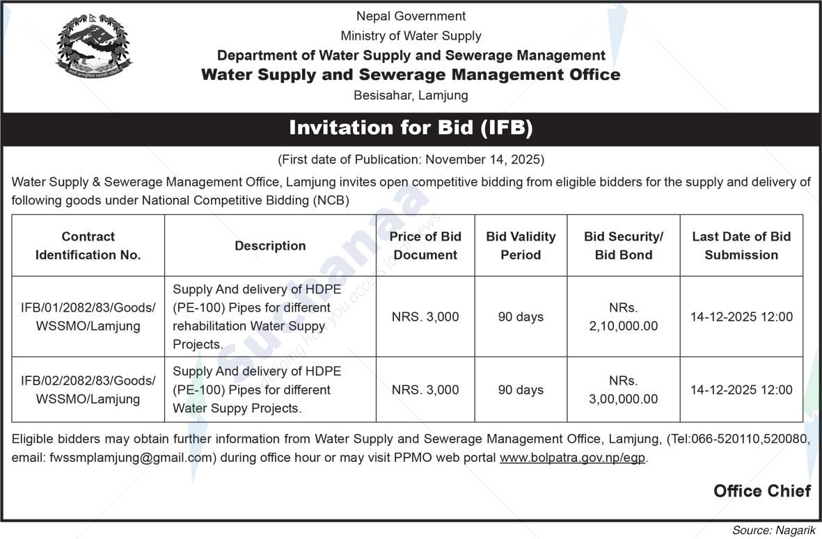 Water Supply and Sewerage Management Office, Besisahar, Lamjung