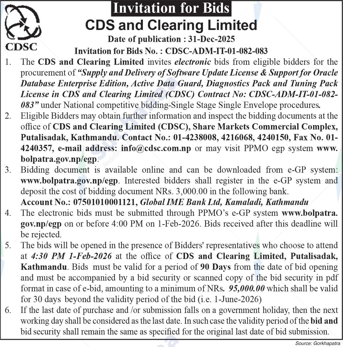 CDS and Clearing Limited