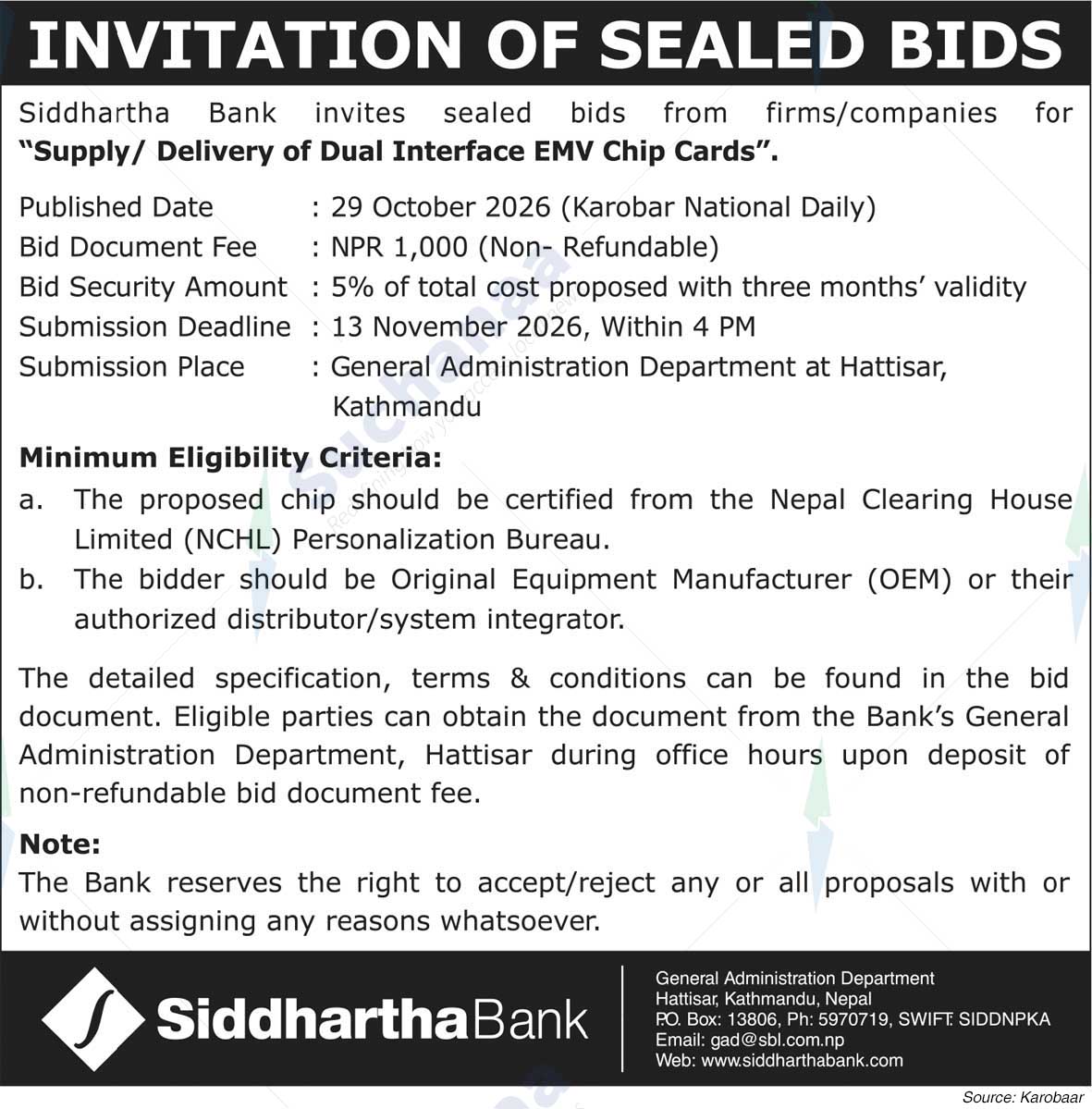 Siddhartha Bank Limited