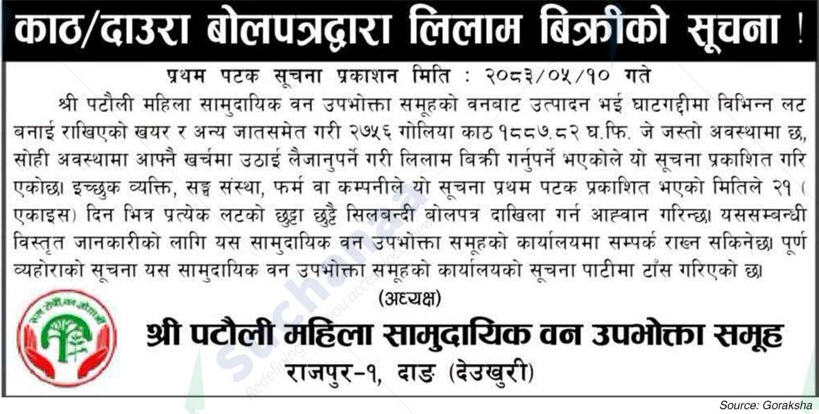 Shree Patauli Mahila Saa.Wa.Wo.Sa.