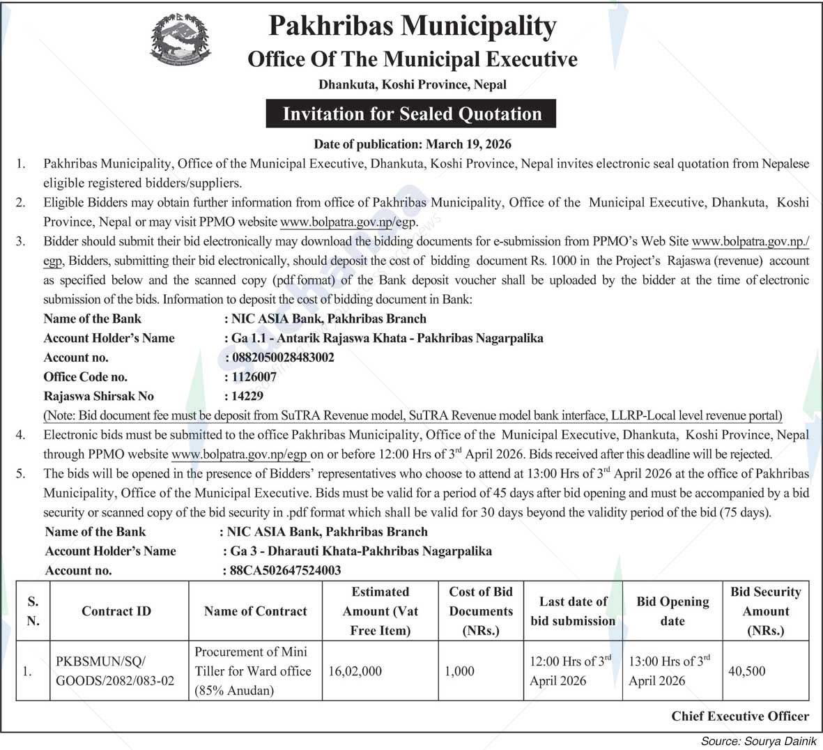Pakhribas Municipality