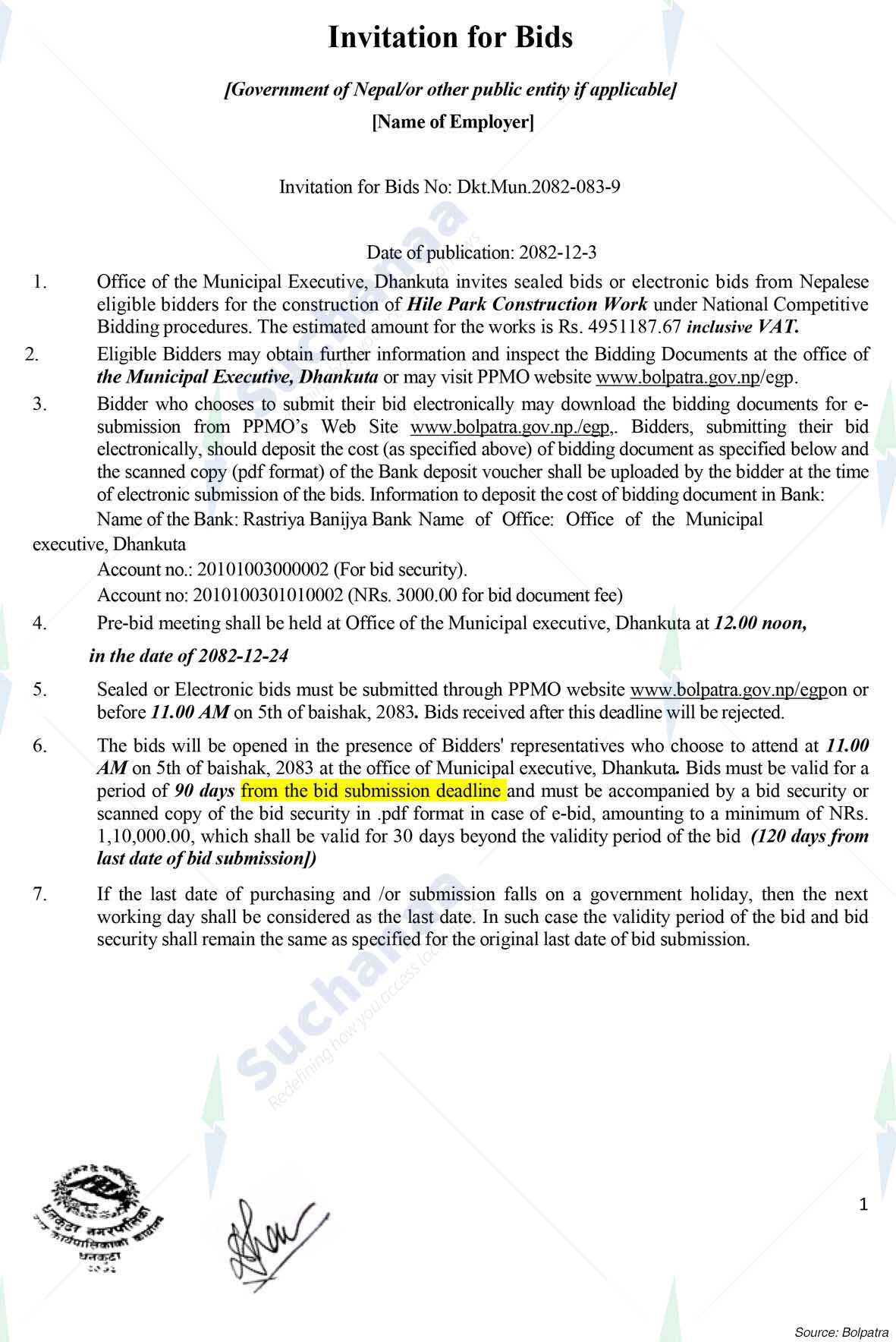 Office of the Municipal Executive, Dhankutta