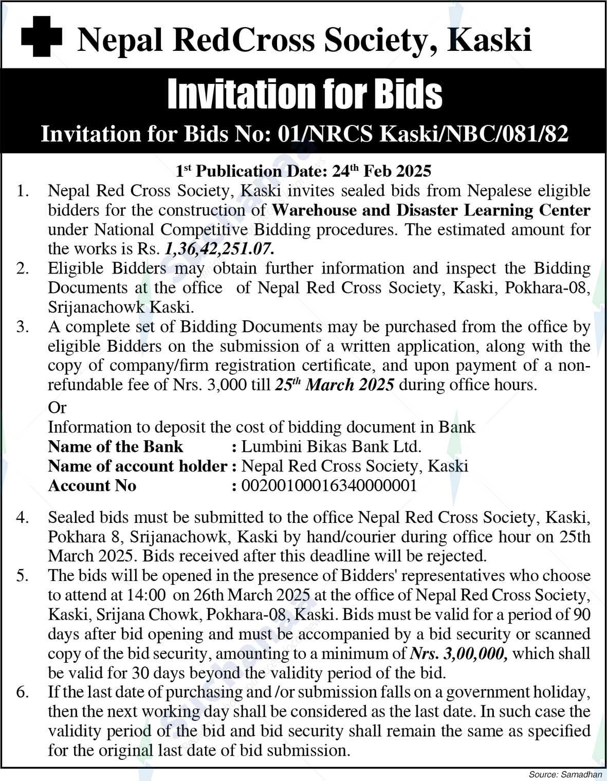 Nepal Redcross Society, Kaski
