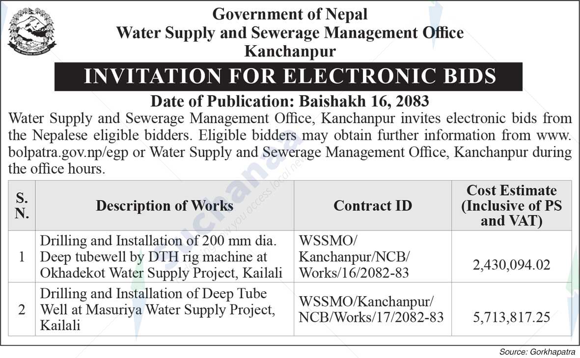 Water Supply and Sewerage Management Office, Kanchanpur