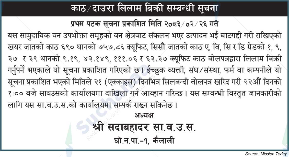 Shree Sadabahadar Saa.Wa.Wo.Sa.
