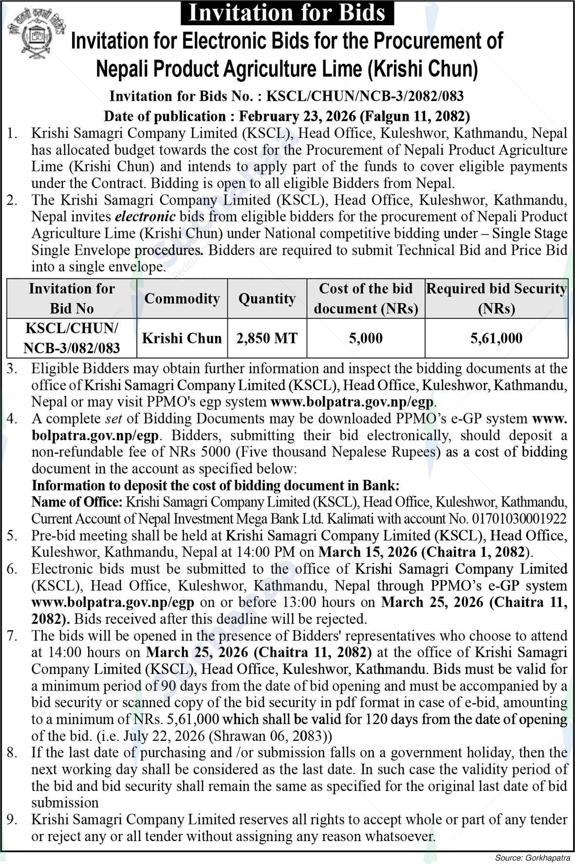 Krishi Samagri Company Limited