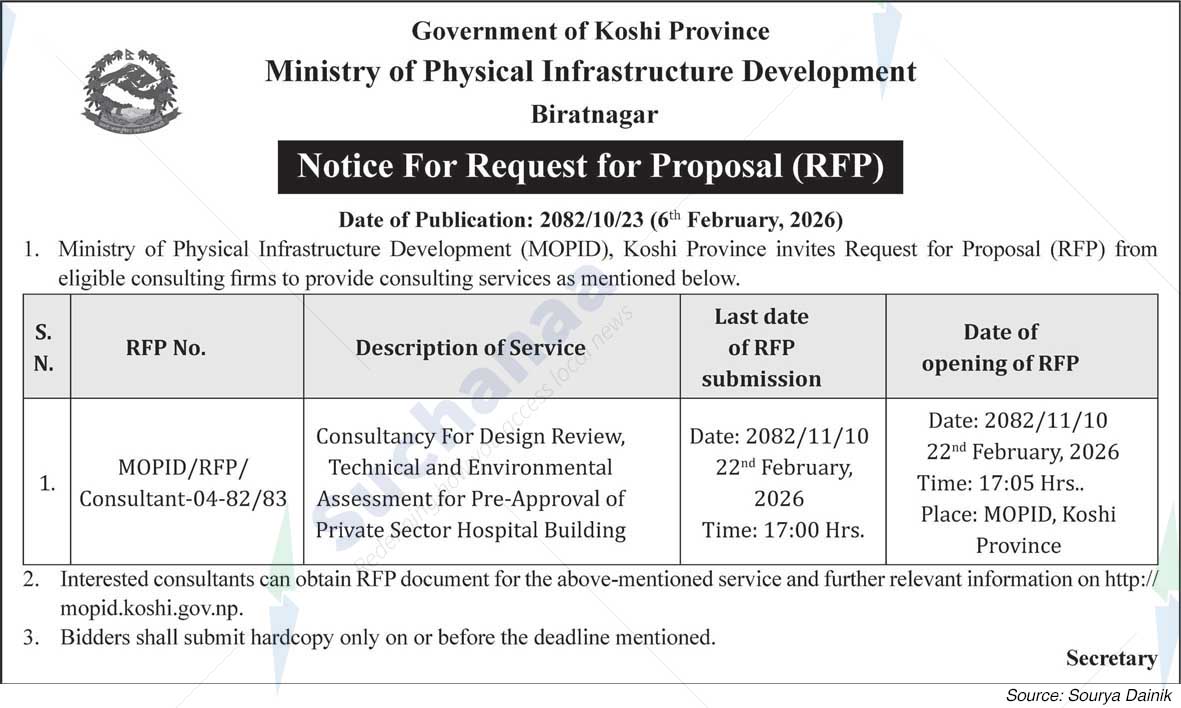 Ministry of Physical Infrastructure Development, Biratnagar