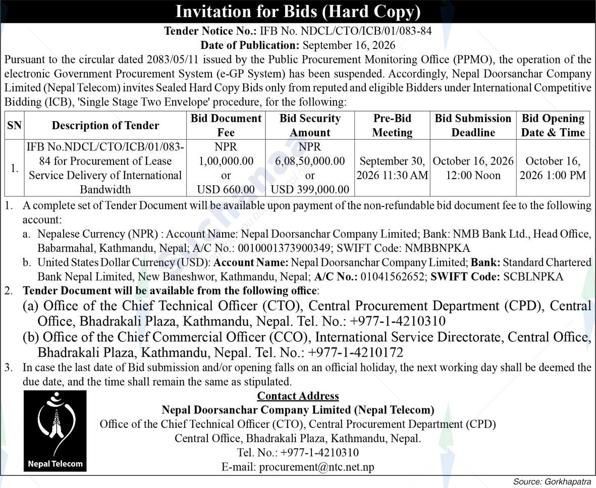 Nepal Doorsanchar Company Limited (NTC)