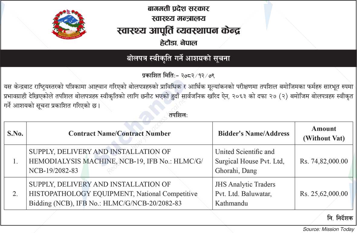 Swastha Aapurti Bebasthapan Kendra, Hetauda