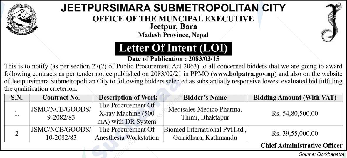 Jeetpursimara Sub-Metropolitian City