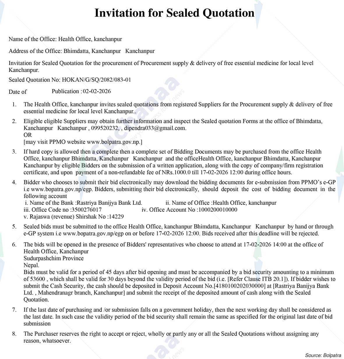 Health Office, Kanchanpur