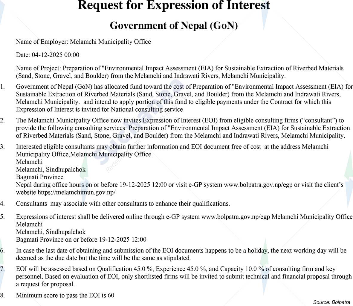 Melamchi Municipality