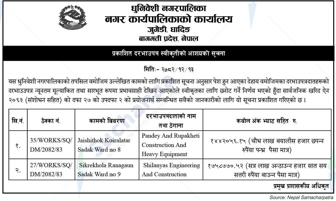 Dhunibeshi Municipality