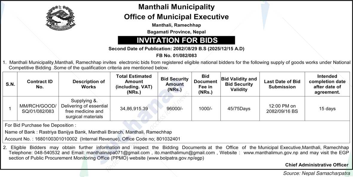 Manthali Municipality