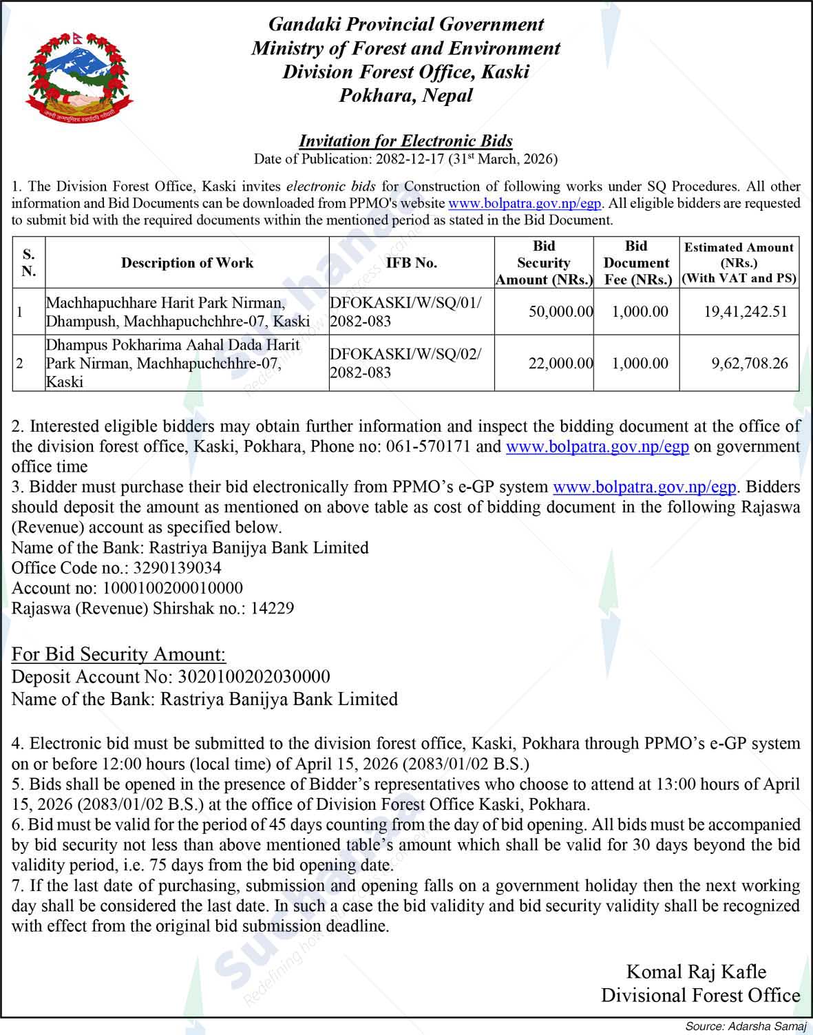 Division Forest Office, Kaski