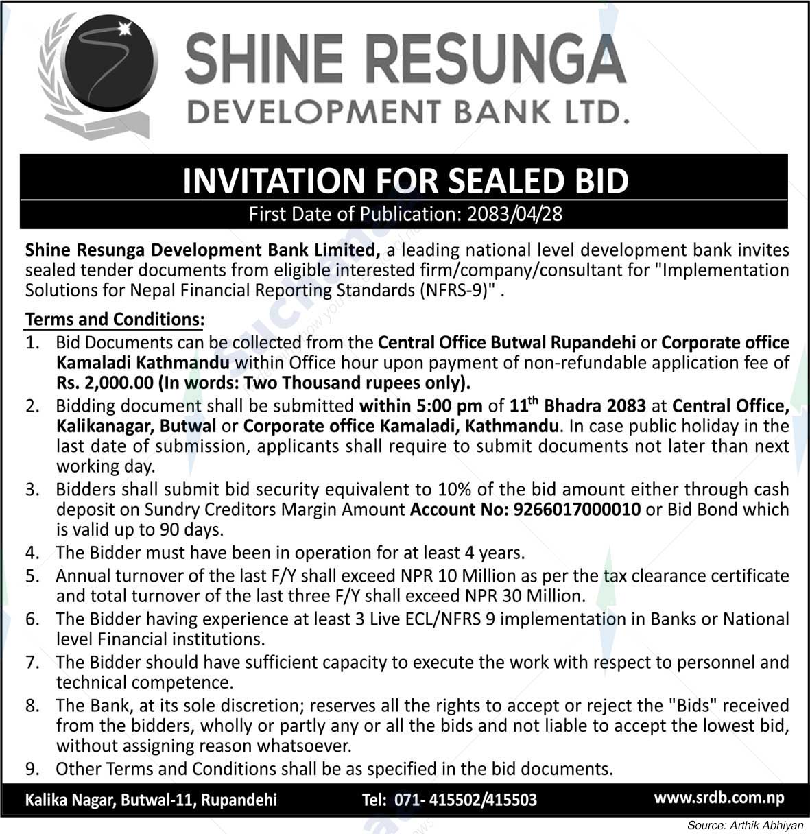 Shine Resunga Development Bank Ltd.