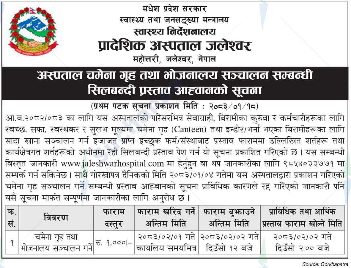 Provincial Hospital, Jaleshwar