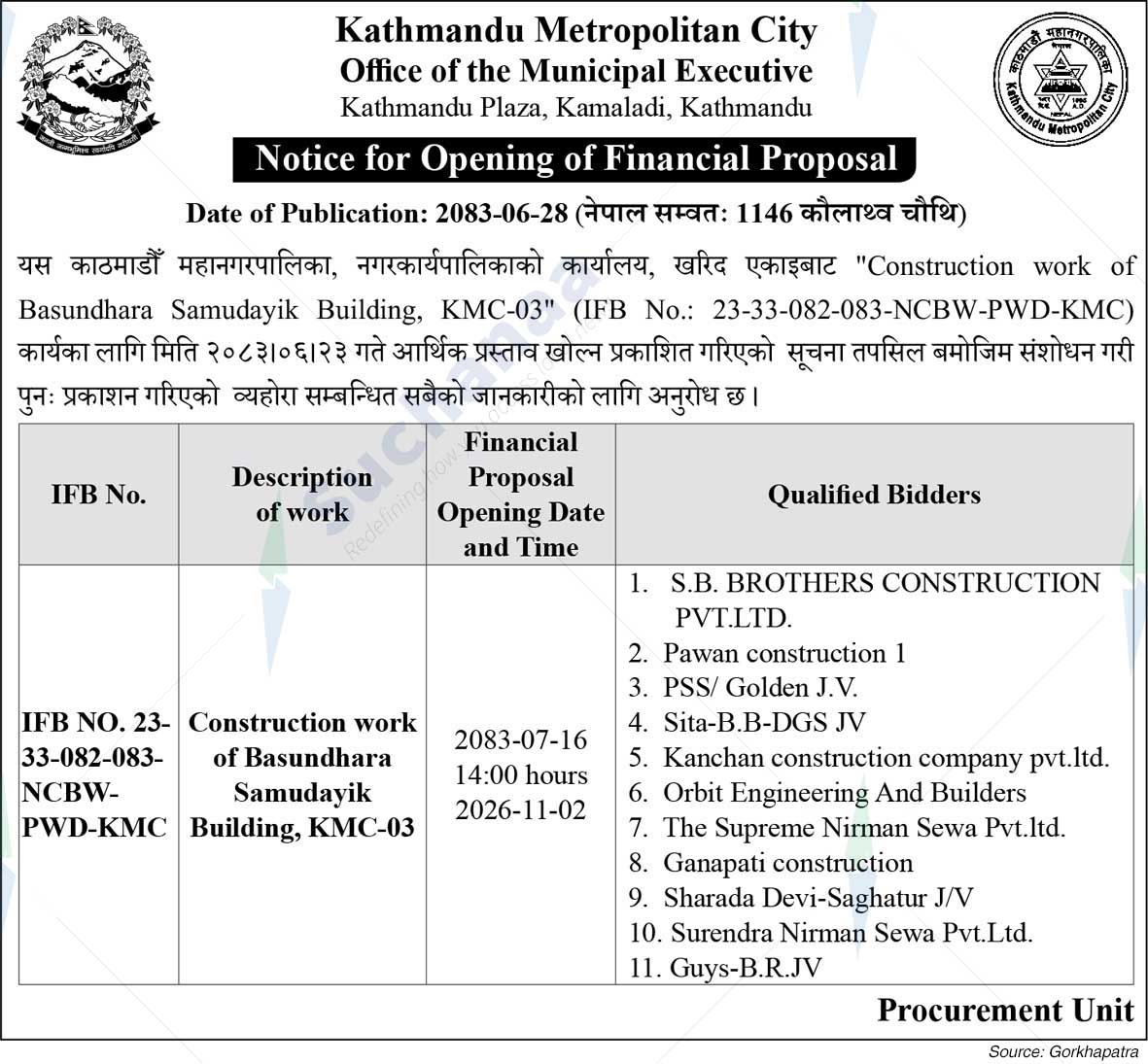 Kathmandu Metropolitan City